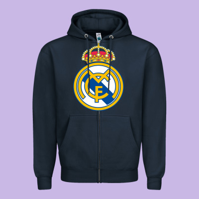 Real,madrid Zipper Hoodie Designed By Designpulse