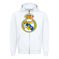 White real,madrid Zipper Hoodie - DesignPulse