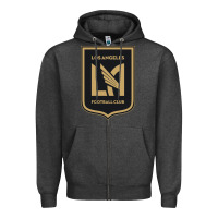 Charcoal Heather LAFC Zipper Hoodie - DesignPulse