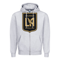 Heather Grey LAFC Zipper Hoodie - DesignPulse