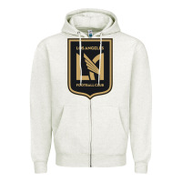 Oatmeal Heather LAFC Zipper Hoodie - DesignPulse