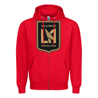 Red LAFC Zipper Hoodie - DesignPulse