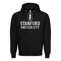 Black stanford university logo Zipper Hoodie - DesignPulse