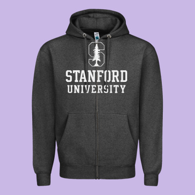 Stanford University Logo Zipper Hoodie Designed By Designpulse