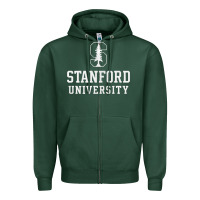 Sports Green stanford university logo Zipper Hoodie - DesignPulse