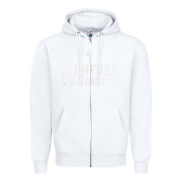 White stanford university logo Zipper Hoodie - DesignPulse