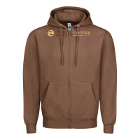 Chestnut ziggi's coffee Zipper Hoodie - DesignPulse