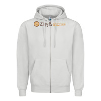 Dove Grey ziggi's coffee Zipper Hoodie - DesignPulse