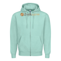 Seafoam ziggi's coffee Zipper Hoodie - DesignPulse