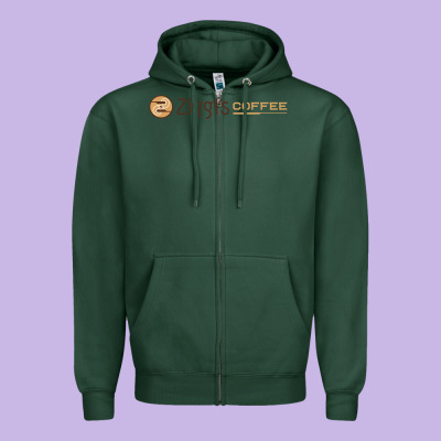 Ziggi's Coffee Zipper Hoodie Designed By Designpulse