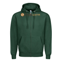Sports Green ziggi's coffee Zipper Hoodie - DesignPulse