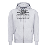 Heather Grey there is no hope its fucked everything is ruined Zipper Hoodie - DesignPulse