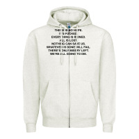 Oatmeal Heather there is no hope its fucked everything is ruined Zipper Hoodie - DesignPulse