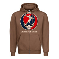 Chestnut grateful dude Zipper Hoodie - DesignPulse