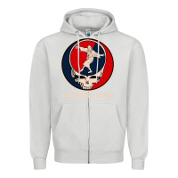 Dove Grey grateful dude Zipper Hoodie - DesignPulse