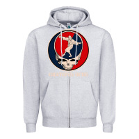 Heather Grey grateful dude Zipper Hoodie - DesignPulse