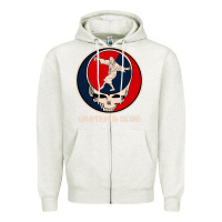 Oatmeal Heather grateful dude Zipper Hoodie - DesignPulse