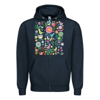 Cute Birds T  Shirt Birds And Blooms   Cute Floral Pattern By Cecca De Zipper Hoodie | Teevron
