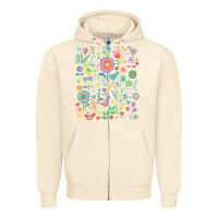 Sandshell cute birds t  shirt birds and blooms   cute floral pattern by cecca de Zipper Hoodie - DesignPulse