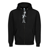 Black vintage wizard of oz tinman Zipper Hoodie - DesignPulse