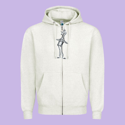 Vintage Wizard Of Oz Tinman Zipper Hoodie Designed By Designpulse