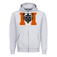 Heather Grey mercer bears Zipper Hoodie - DesignPulse