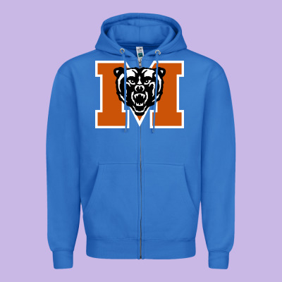 Mercer Bears Zipper Hoodie Designed By Designpulse