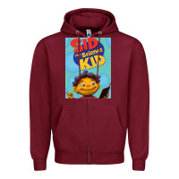 Burgundy Sid The Science Kid for friend Zipper Hoodie - DesignPulse