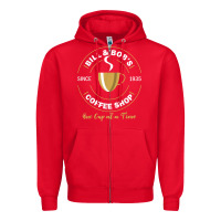 Red bill and bob coffee shop aa recovery gift t shirt Zipper Hoodie - PixelWave
