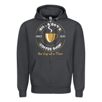 Smoke bill and bob coffee shop aa recovery gift t shirt Zipper Hoodie - PixelWave