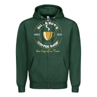 Sports Green bill and bob coffee shop aa recovery gift t shirt Zipper Hoodie - PixelWave