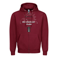Burgundy the rapture is my retirement plan bible heaven jesus Zipper Hoodie - PixelWave
