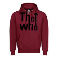 Burgundy the,who,the,who,collection Zipper Hoodie - PixelWave
