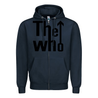 Navy the,who,the,who,collection Zipper Hoodie - PixelWave