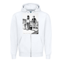 White Thelma And Louise Zipper Hoodie - PixelWave
