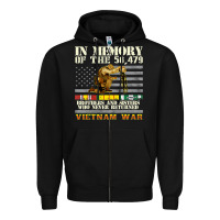 Black Vietnam War Veterans US Memorial Day In The Memory Of 58479 38 Zipper Hoodie - PixelWave