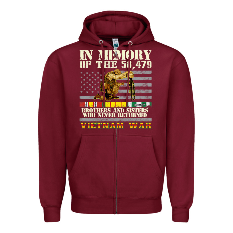 Vietnam War Veterans Us Memorial Day In The Memory Of 58479 38 Zipper Hoodie by PixelWave | Teevron