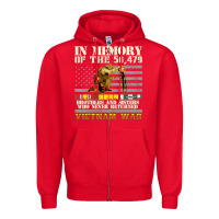 Red Vietnam War Veterans US Memorial Day In The Memory Of 58479 38 Zipper Hoodie - PixelWave