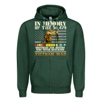 Sports Green Vietnam War Veterans US Memorial Day In The Memory Of 58479 38 Zipper Hoodie - PixelWave