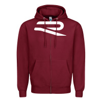 Burgundy wolsvagen r Zipper Hoodie - PixelWave