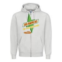 Dove Grey brawndo the thirst mutilator   idiocracy inspired active Zipper Hoodie - PixelWave