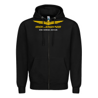 Black goldwing Zipper Hoodie - PixelWave