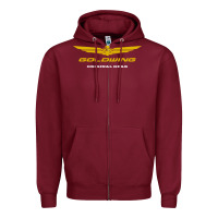 Burgundy goldwing Zipper Hoodie - PixelWave
