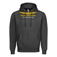 Charcoal Heather goldwing Zipper Hoodie - PixelWave