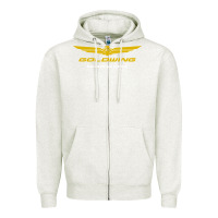 Oatmeal Heather goldwing Zipper Hoodie - PixelWave