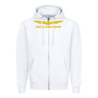 White goldwing Zipper Hoodie - PixelWave
