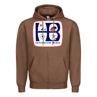 Chestnut Coat of arms of Huntington Beach Zipper Hoodie - PixelWave
