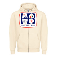 Sandshell Coat of arms of Huntington Beach Zipper Hoodie - PixelWave