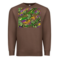 Mardi Gras Louisiana Crocodile Leopard Premium Sweatshirt | Teevron