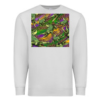 Dove Grey mardi gras Louisiana crocodile leopard Premium Sweatshirt - RanaPortraitStore